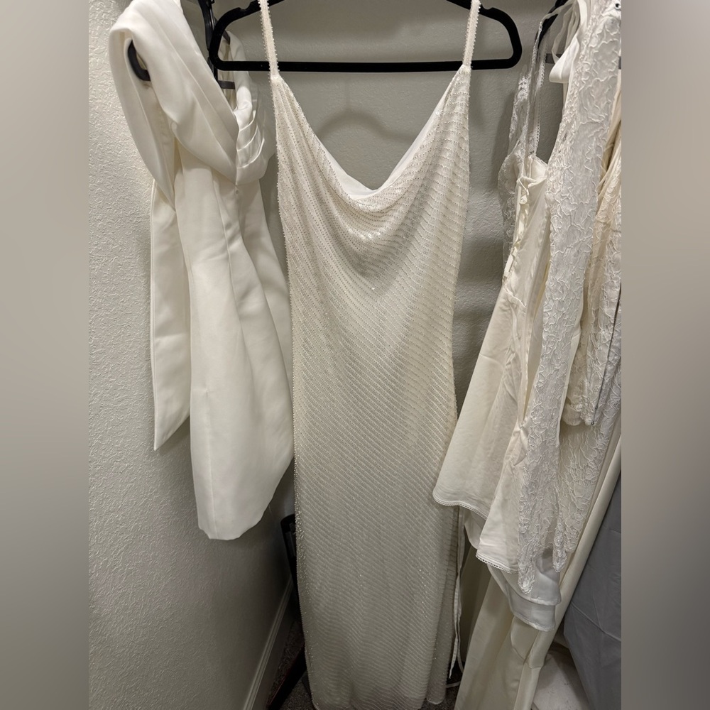 Meshki White Sequin Dress